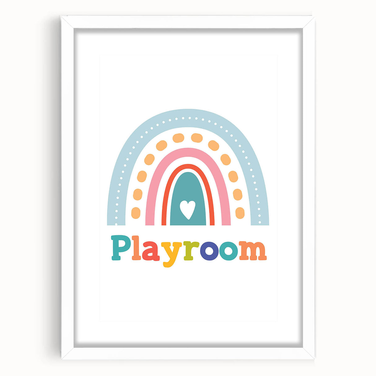 Playroom Rainbow Wall Art - Kids Educational Playroom Decor