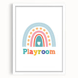 Playroom Rainbow Wall Art - Kids Educational Playroom Decor