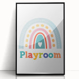 Playroom Rainbow Wall Art - Kids Educational Playroom Decor