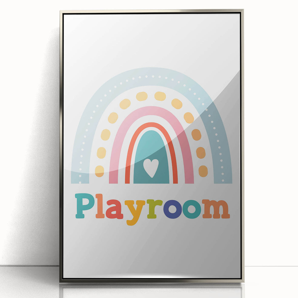 Playroom Rainbow Wall Art - Kids Educational Playroom Decor