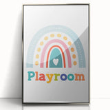 Playroom Rainbow Wall Art - Kids Educational Playroom Decor