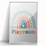 Playroom Rainbow Wall Art - Kids Educational Playroom Decor
