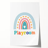 Playroom Rainbow Wall Art - Kids Educational Playroom Decor