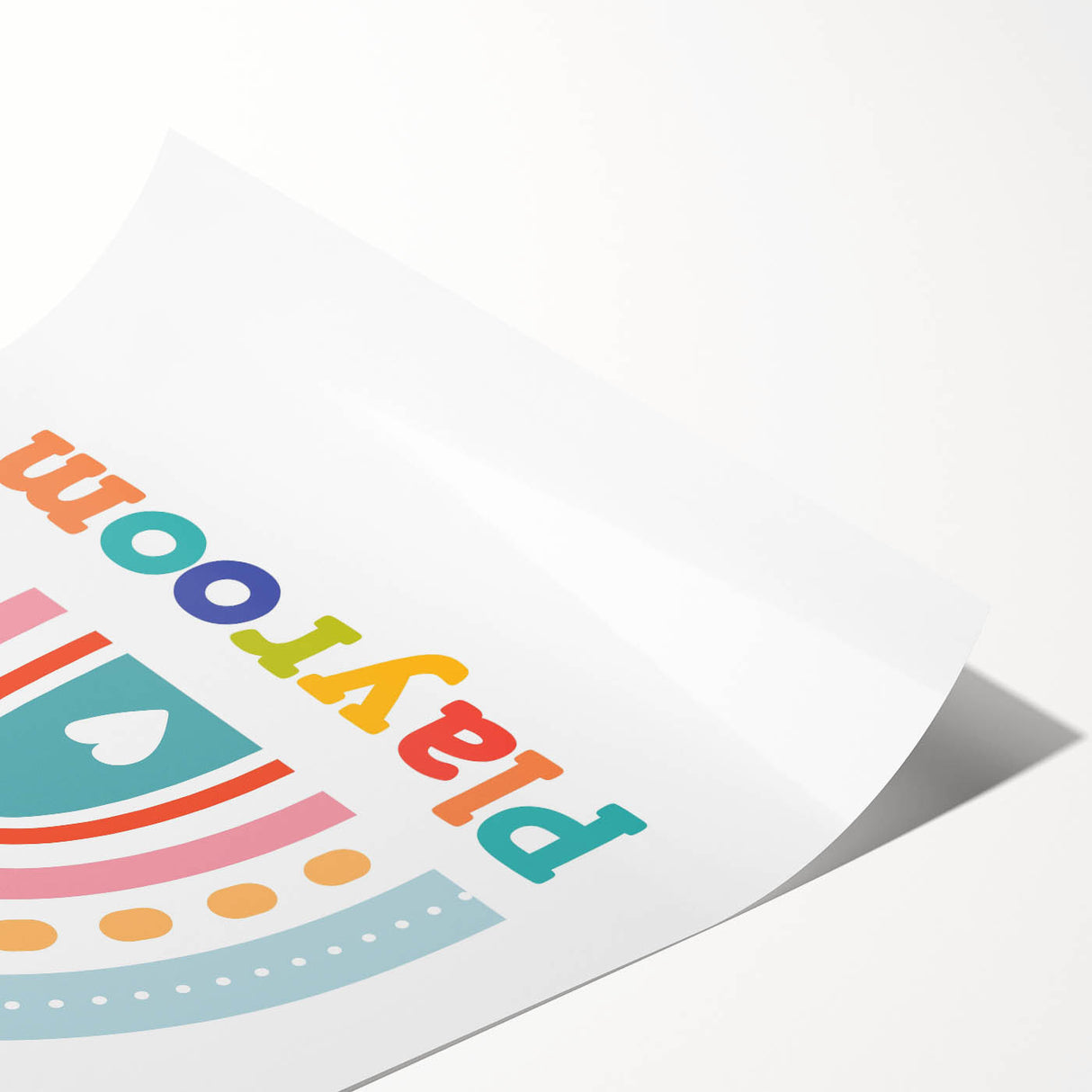 Playroom Rainbow Wall Art - Kids Educational Playroom Decor