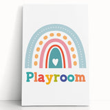 Playroom Rainbow Wall Art - Kids Educational Playroom Decor