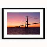 Extra large abstract art print depicting vibrant, textured scenery of a European landscape on a black framed canvas.