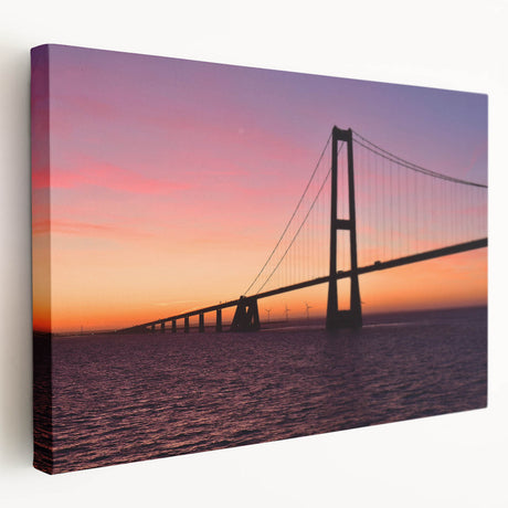 Scenic Denmark landscape on large stretched canvas, featuring muted earth tones, ideal for kitchen wall art.