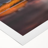 Art deco poster of Cumbria, England scenery in muted earth tones on rolled canvas, suitable for dining room wall art.