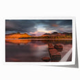 Rolled print of Cumbria landscape with muted green and brown tones, ideal for art wall dining room.