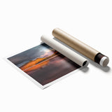 Extra large rolled print depicting a serene Cumbrian landscape with soft pastel shades, ideal for classy bathroom wall art.