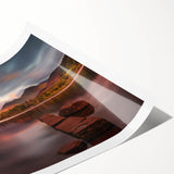 Extra large wall art featuring line art flowers in muted earth tones on rolled canvas, suitable for large living room decor.