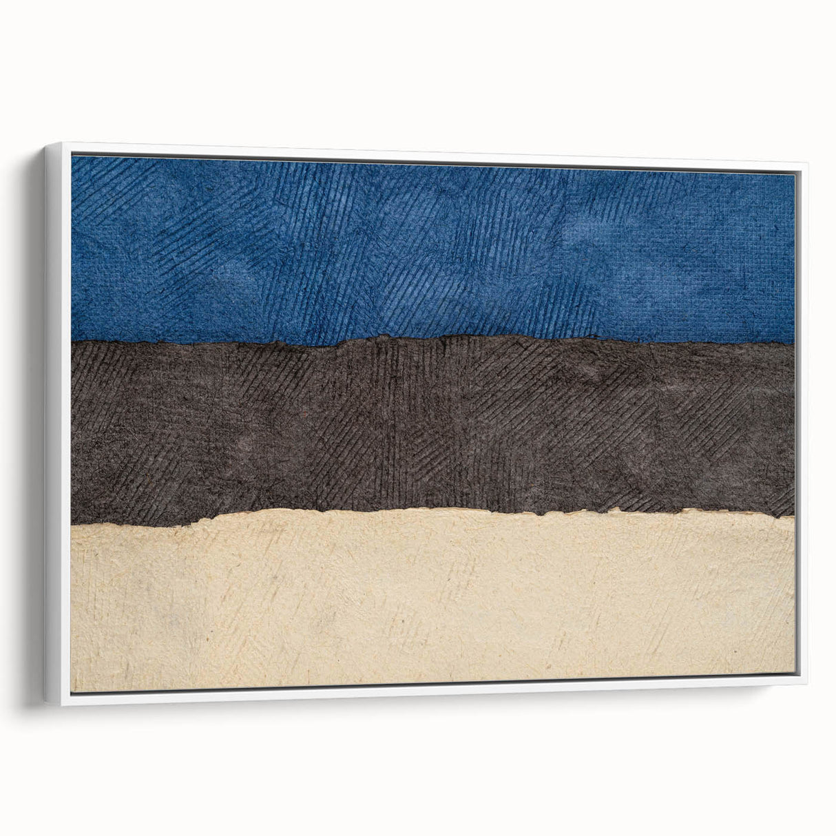 Vintage poster art of a European Estonian scenery on a framed canvas, featuring colorful art in an extra large format.