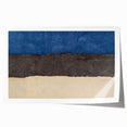 Scenic European landscape with lush greenery and a river, in soft earth tones on a rolled canvas.