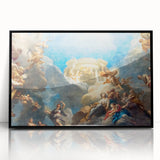 Large abstract wall art of Paris skyline in black and white acrylic print, framed, ideal for modern art wall decor.