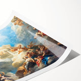 Extra large rolled print of line art flowers in black on white, ideal for large living room wall art.