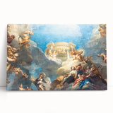 Black and white stretched canvas of Paris scenery, ideal for kitchen wall art.