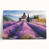 Black and white stretched canvas of Provence scenery, ideal for kitchen wall art.