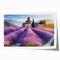 Rolled print of a Provence, France scenery with vibrant floral elements, ideal for art wall dining room.