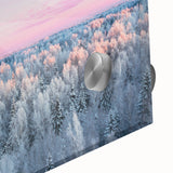 Large abstract wall art depicting a European Latvia scenery in muted earth tones on acrylic glass.