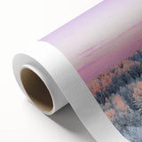 Art Deco poster of a scenic European landscape on rolled canvas, ideal for nursery wall art.