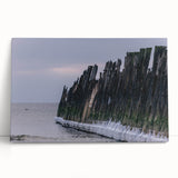 Black and white photograph of a European cityscape on large stretched canvas, suitable for kitchen wall art.