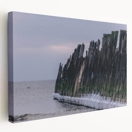 European landscape with lush greenery on stretched canvas, in soft earth tones, ideal for kitchen wall art.