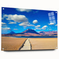 Acrylic print of a Bolivian landscape in earth tones, ideal for bedroom or dining room decor.