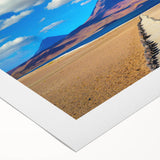 Art deco poster featuring a scenic view of Bolivia in soft pastel hues on rolled canvas, suitable for dining room decor.
