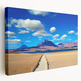 Large canvas print of a Bolivian landscape in muted earth tones, suitable for kitchen wall art.