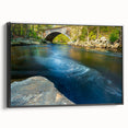 Black and white landscape art painting of Connecticut scenery on framed canvas, suitable for bedroom decor.