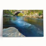 Black and white photograph of Connecticut scenery on large stretched canvas, ideal for kitchen wall art.