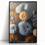 Large abstract wall art featuring autumnal hues on a framed acrylic, ideal for modern living room decor.