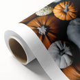 Art Deco poster featuring autumnal trees in muted orange and brown tones on rolled canvas, ideal for nursery wall art.