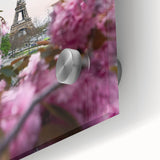 Large abstract wall art in pastel shades on acrylic glass, featuring a mid-century modernist style.