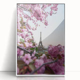 Art deco poster of spring season in pastel shades on white acrylic frame, ideal for modern nursery wall decor.
