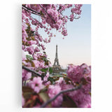 Black and white large art on stretched canvas depicting spring season, ideal for kitchen wall art.