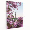 Spring-themed abstract canvas with soft green and pink tones, ideal for kitchen wall art.