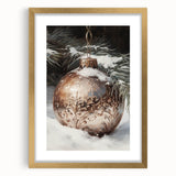 Abstract textured art print in muted gray and blue tones, framed in gold, ideal for extra large wall art in a living room.