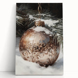 Winter landscape in black and white on stretched canvas, ideal for kitchen wall art or bedroom ambiance.