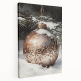 Winter landscape with muted blue and white tones on a large stretched canvas, suitable for kitchen wall art.