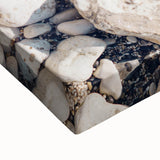 Large art of a black and white landscape painting on stretched canvas, ideal for bedroom wall decor.