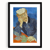 Extra large framed abstract art print featuring a colorful, textured depiction of a starry night.