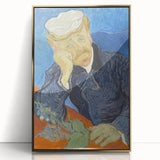 Art Deco style poster of a Van Gogh painting in a gold frame, featuring vibrant colors, ideal for nursery wall art.