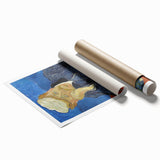 Extra large rolled print of a Van Gogh-inspired floral art in vibrant colors.