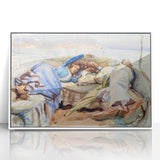 Romanticism Art: Two Figures in a Boat by Sargent - Scenic Canvas