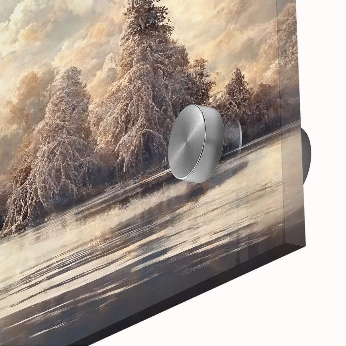 Winter Wonderland Living Room Wall Art - Serene Landscape Canvas