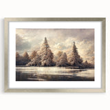 Winter Wonderland Living Room Wall Art - Serene Landscape Canvas