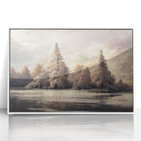 Winter Wonderland Living Room Wall Art - Serene Landscape Canvas
