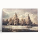Winter Wonderland Living Room Wall Art - Serene Landscape Canvas