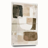 Abstract minimalist wall art displayed in a side view, featuring a vibrant acrylic design with pin details, ideal for modern decor and artistic spaces.